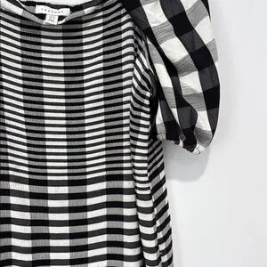 Topshop | Dresses | Topshop Monochrome Check Midi Dress | Poshmark